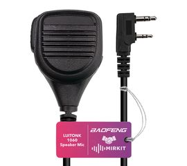 Тангента (ручной микрофон) LUITON K1060 Speaker Mic для раций Baofeng / Kenwood с разъемом 2-pin