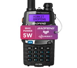 Рация двухдиапазонная Baofeng UV-5RA, UHF/VHF, 5 Ватт, батарея 1800 мАч, , ремешок Mirkit