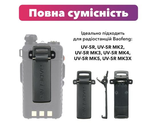Клипса для рации Baofeng UV-5R